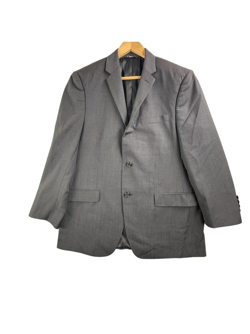 Vintage Ralph Lauren Suit Jacket Mens 42R Gray Check Wool Stretch Sport Coat